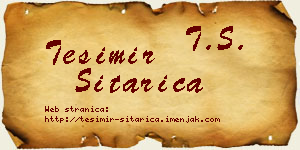 Tešimir Sitarica vizit kartica